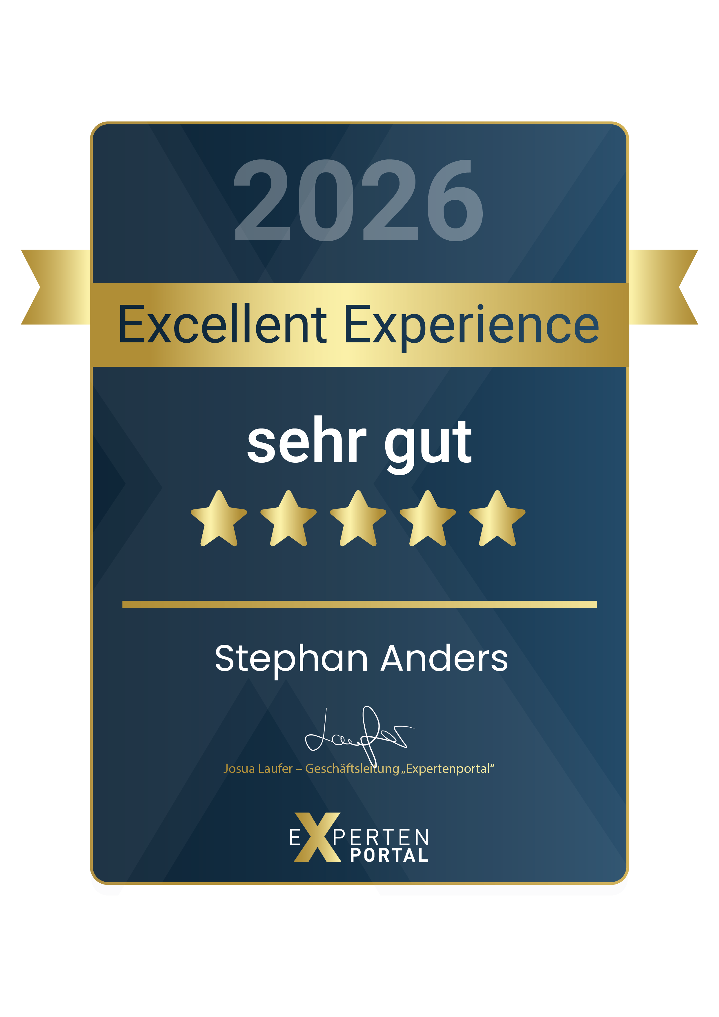 Excellent Experience - sehr gut - Stephan Anders